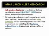 What Is A High Alert Medication Images