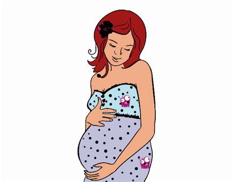 Dibujo De Mujer Embarazada Feliz Pintado Por En El Día 30 07 19 A Las 01 22 06