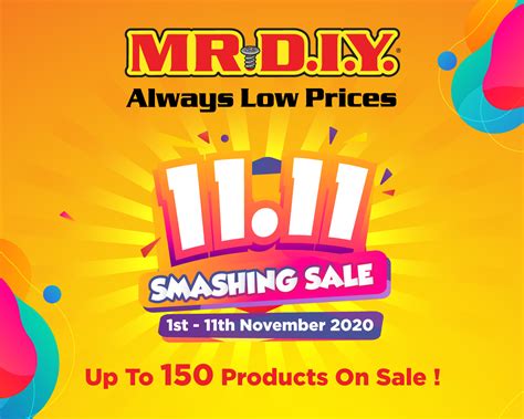 ✅ save up to 40% off. MRDIY.COM.MY 11.11 Smashing Sale 2020 | MR.DIY | Always ...