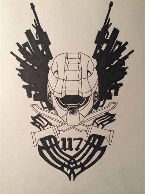 Black with a few shaded looks fantastic. One last Halo tattoo design : halo