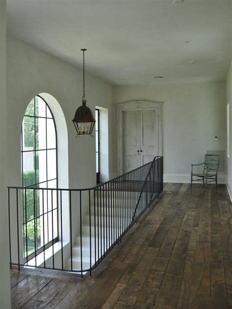 Stair railings are a necessary part of the architecture of your home if you have stairs. french railing design simple and attached to outside stringer - Google Search | mezzanine ...