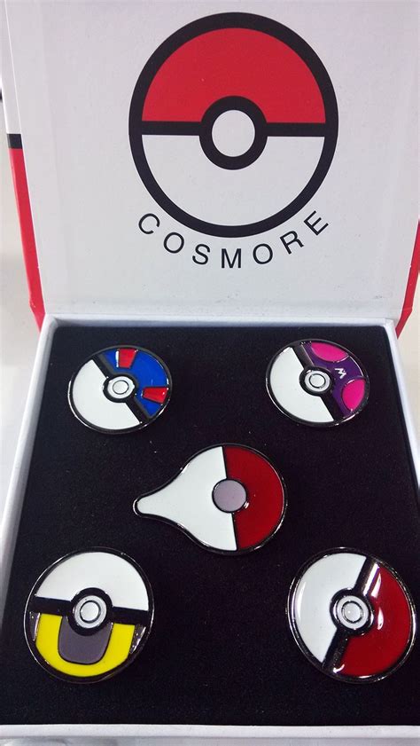 Cosplay Pokemon Go Badge Pokeball Pins Badges Set Of 5 Go Pins New