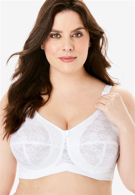 elila® lace soft cup bra 1303 plus size full coverage bras fullbeauty