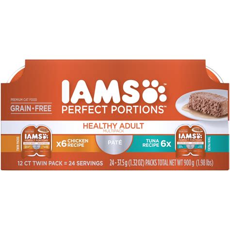 Iams offers complete and balanced cat food, specially formulated to meet the needs of your iams is based on innovation to enhance the well being of cats with highly nutritious and tasty food. Iams Perfect Portion Multipack Healthy Adult Chicken and ...