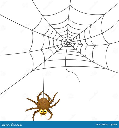 Spider Web Cartoon Stock Vector Image 39150206