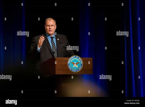 Deputy Secretary Of Defense Bob Work Delivers Remarks During The