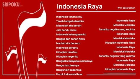 Lirik Lagu Indonesia Raya Stanza Lagu Wajib Nasional Indonesia Free