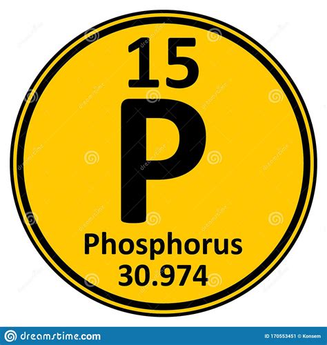 Periodic Table Element Phosphorus Icon Stock Illustration