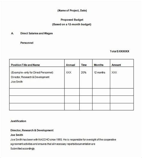 √ 25 Budget Proposal Template Word In 2020 Budget Template Proposal