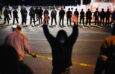 On The Other Side Of Fergusons Protest Lines Officers Face New