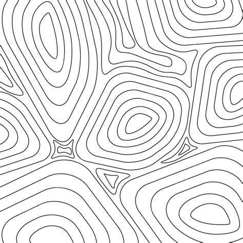 Black Lines Seamless Pattern With Topographic Map Background Lines