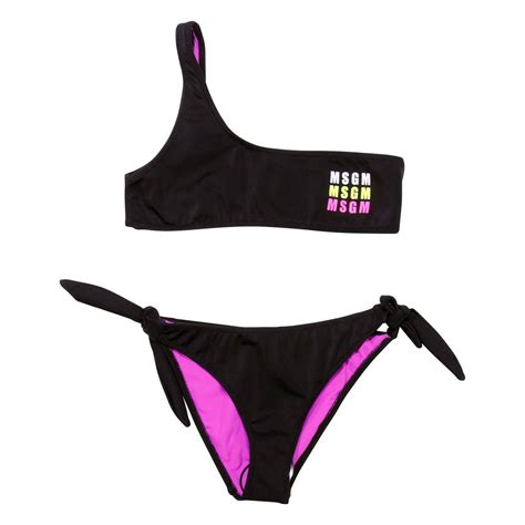 Msgm Kids Outlet Swimsuit For Girls Black Msgm Kids Swimsuit