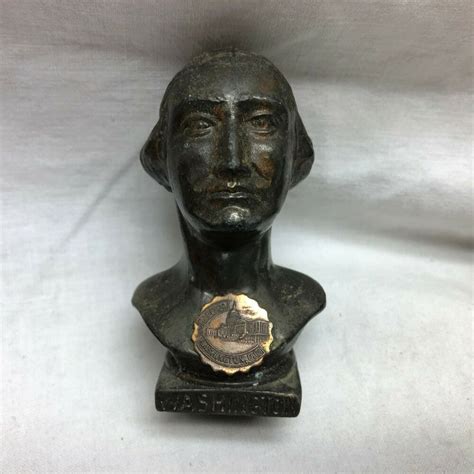 Vintage George Washington Souvenir Figure Bust Head Metal Capitol