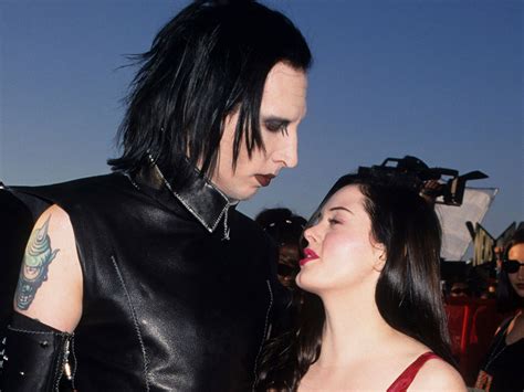 Rose Mcgowan And Marilyn Manson At Mtv Awards
