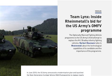 Rheinmetalls Bid For The Us Armys Omfv Programme Global Defence