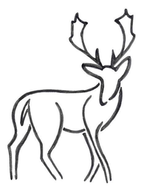 Easy Drawing Deer Head Free Download On Clipartmag