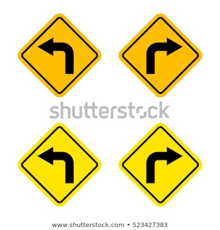 v usually +adv./prep. (of a road or river) to curve in a particular direction: Turn Left Turn Right Sign Stock Vector (Royalty Free ...
