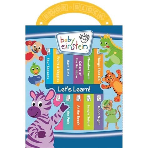 Baby Einstein My First Library Lets Learn Book Block 12 Board Books