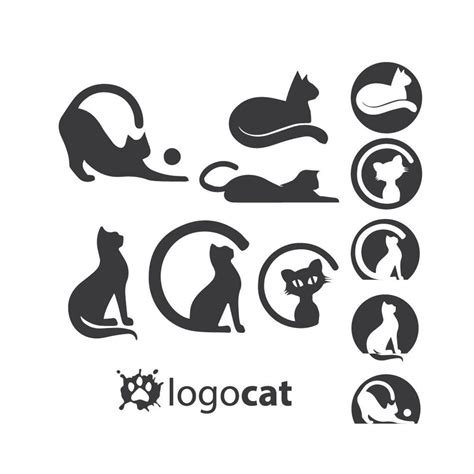 Instant Download Cat Logo Icon Marks Set Vector Format Etsy