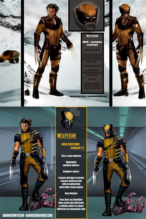 Mcu Wolverine Designs By Rainingcrow On Deviantart Wolverine