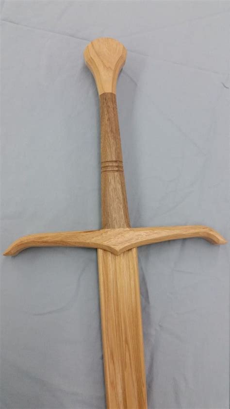 Classic Longsword Wooden Swordhema Larp Waster Functional Display