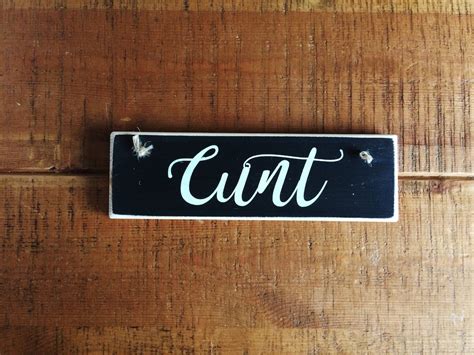 Cunt Sign Adult T Feminist Sign Equality Funny T Etsy