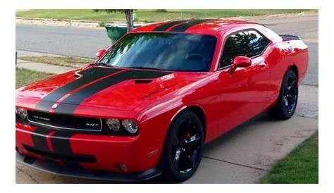 2018 Dodge Challenger Red With Black Stripes