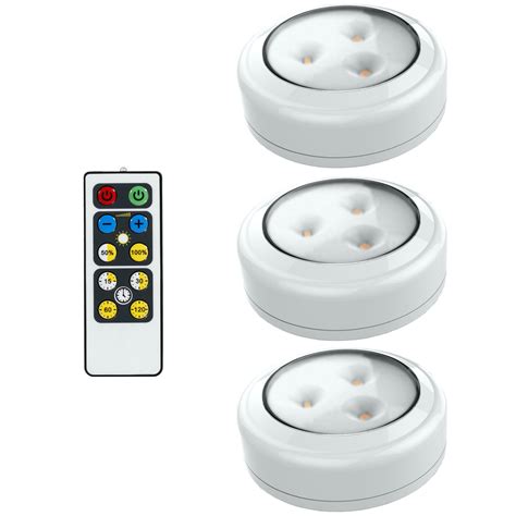 Brilliant Evolution Wireless Led Puck Light 3 Pack With Remote Led