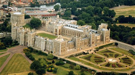 Aerial View Of Royal Residence Windsor Castle In Uk Hd Travel