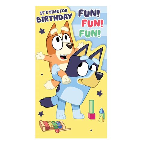 Tine For Birthday Fun Bluey Birthday Card Bl009 Character Brands