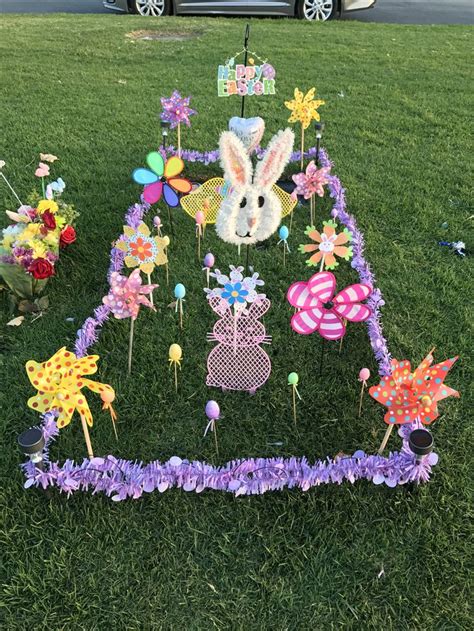 Full Set Up Of Easter Decorations 2017 Gravesite Decorations