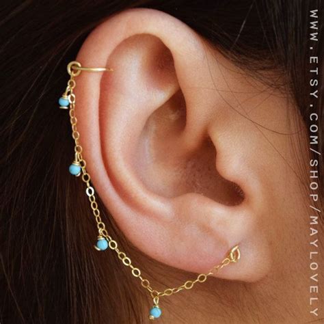 Helix Earring Chain Earring Helix Hoop Cartilage Chain Earring Helix