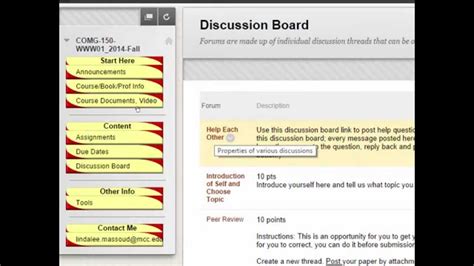 How To Use The Discussion Board Blackboard Youtube