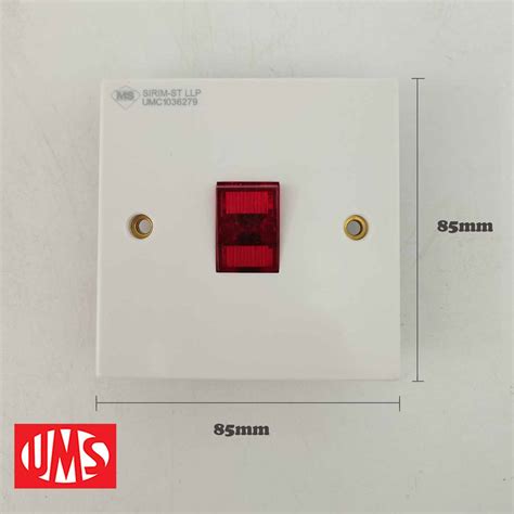 Durable Ums 20a Double Pole Switch With Neon For Water Heater And Air