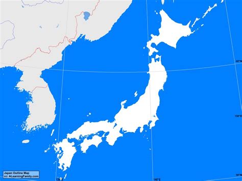 Tokyo is the official capital of the country which is also the. Japan Outline Map - A Learning Family