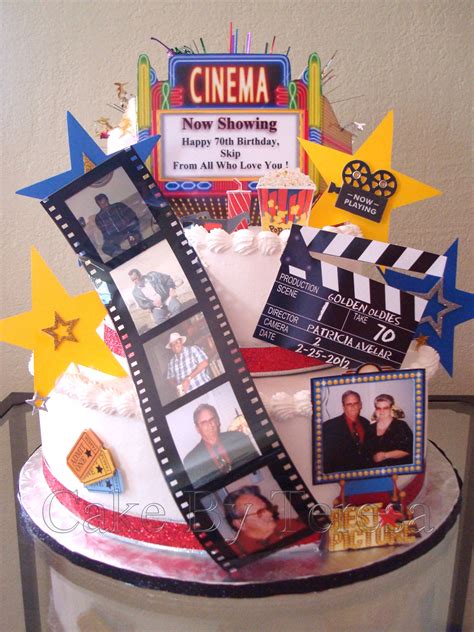 Birthday Cake With A Hollywoodmovie Theme The Little Paper Props Big