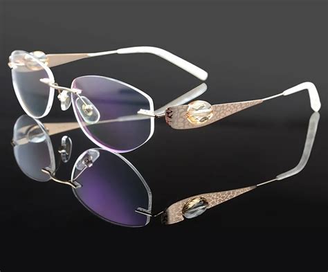 luxury woman glasses frames titanium flexible crystal eyeglasses fashion brand designer diamond