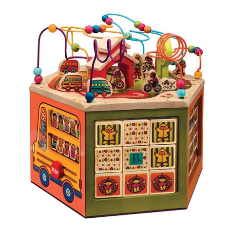 Youniversity Wooden Activity Cube B Woodsy