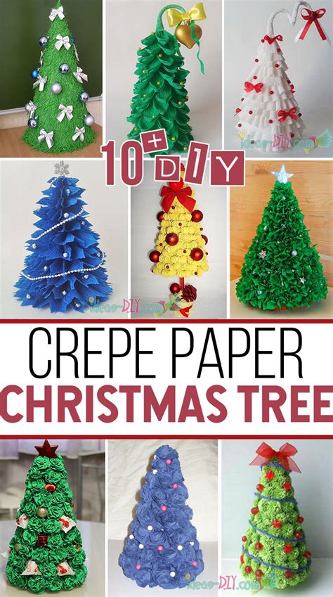 10 Diy Crepe Paper Christmas Trees