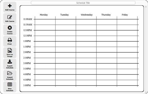 Schedule Maker College Schedule Schedule Maker Online Classes Schedule