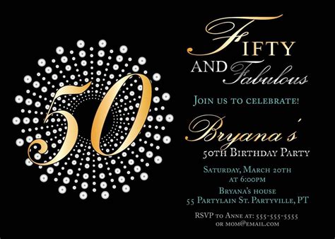 Cool Invitations For 50th Birthday Party 50th Birthday Invitations