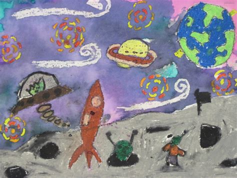 Lines Dots And Doodles Starry Night On The Moon 3rd Grade
