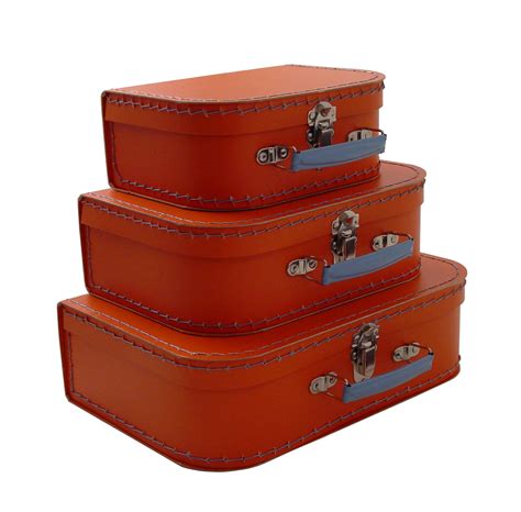 Mini Suitcases 3 Set Orange Mini Suitcases
