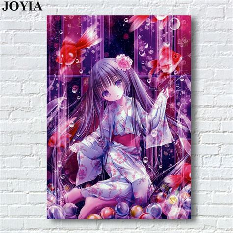 Neko Girl Poster Japanese Manga Moe Anime Girls Silk Wall Art Posters