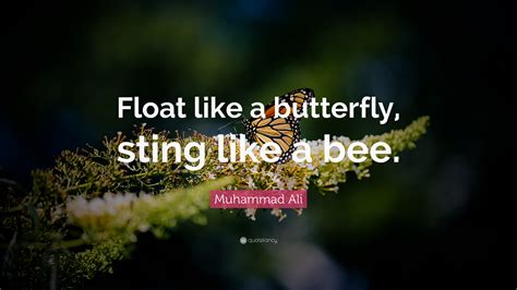 Muhammad Ali Quote “float Like A Butterfly Sting Like A Bee” 20
