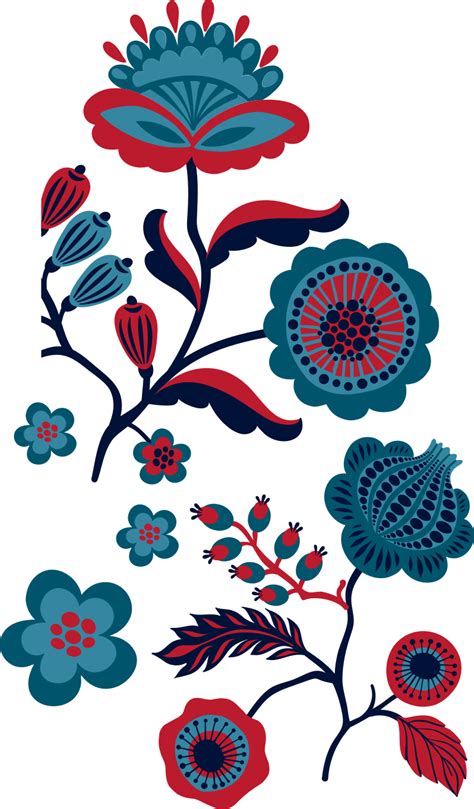 traditional colorful polish folk art pattern wallpaper sticker tenstickers