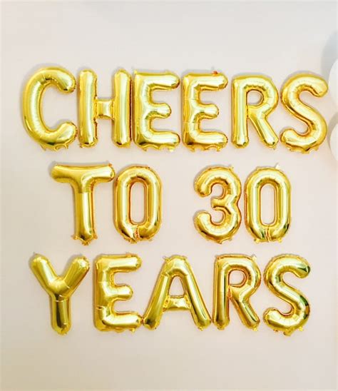 Cheers To 30 Years Balloons 30 Year Reunion Class Reunion Banner