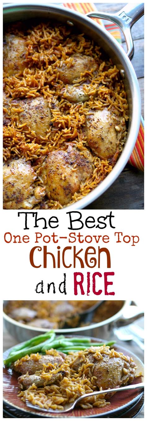 The Best One Pot-Stove Top Chicken and Rice + VIDEO
