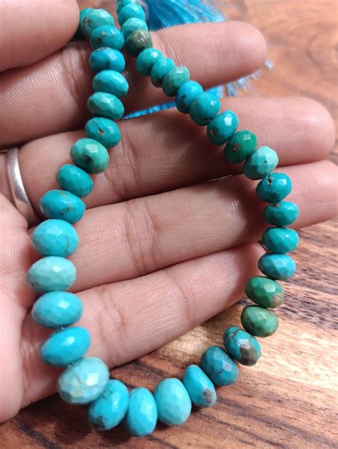 Original Turquoise Genuine Faceted Turquoise Gemstone Etsy