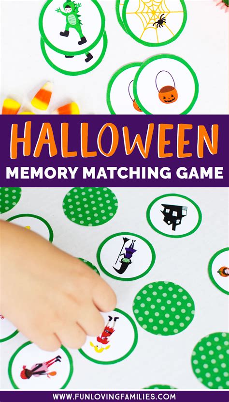 Adorable Halloween Matching Game For Kids Fun Loving Families